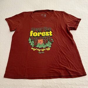 Raw Threads Club May the Forest Be With You Loose Fit Running Shirt (size Large)